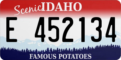 ID license plate E452134