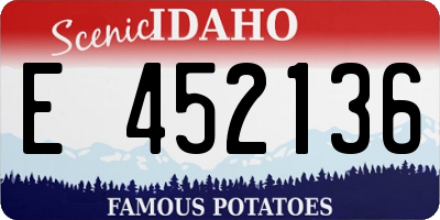 ID license plate E452136