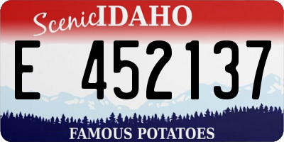 ID license plate E452137