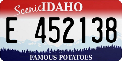 ID license plate E452138