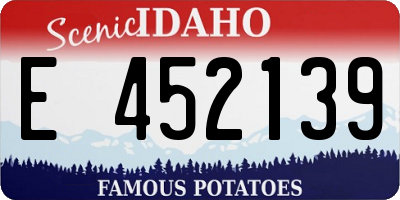 ID license plate E452139