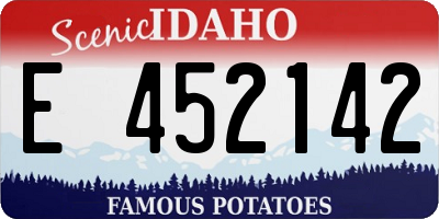 ID license plate E452142