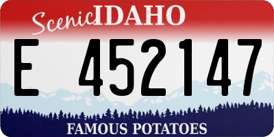 ID license plate E452147