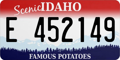 ID license plate E452149