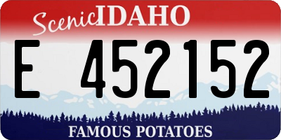 ID license plate E452152