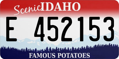 ID license plate E452153