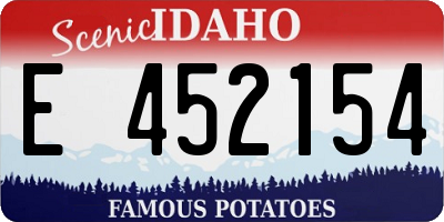 ID license plate E452154