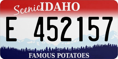 ID license plate E452157