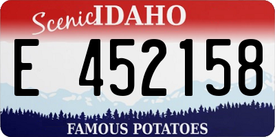 ID license plate E452158