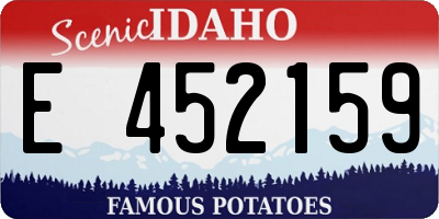 ID license plate E452159