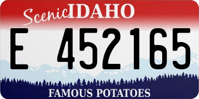 ID license plate E452165