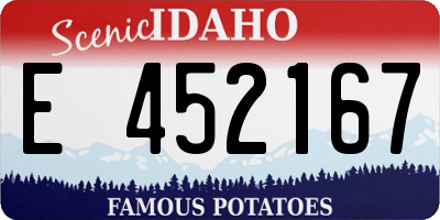 ID license plate E452167