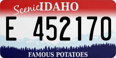 ID license plate E452170
