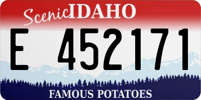 ID license plate E452171