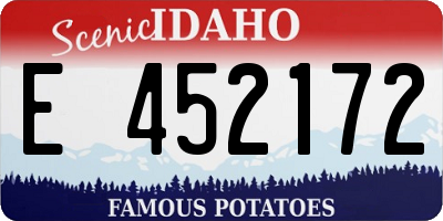 ID license plate E452172
