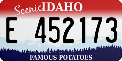 ID license plate E452173