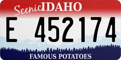 ID license plate E452174