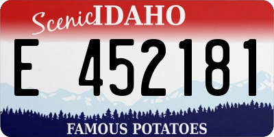 ID license plate E452181