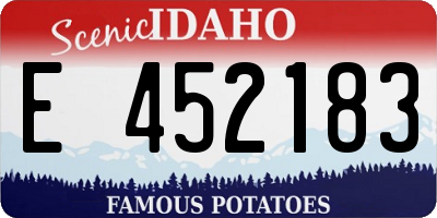 ID license plate E452183