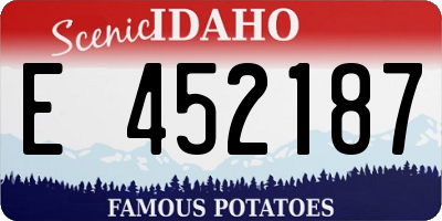 ID license plate E452187