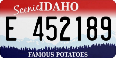 ID license plate E452189