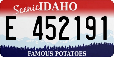 ID license plate E452191