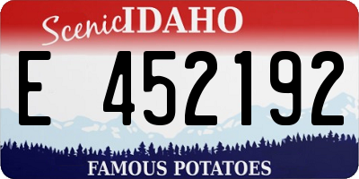 ID license plate E452192