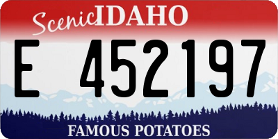 ID license plate E452197