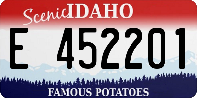 ID license plate E452201