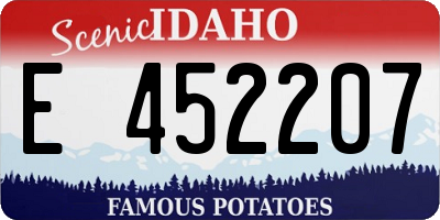 ID license plate E452207
