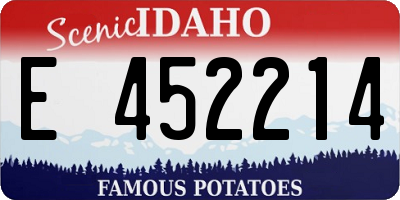 ID license plate E452214