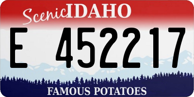 ID license plate E452217
