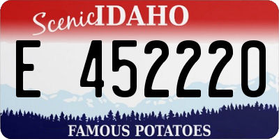 ID license plate E452220