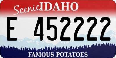 ID license plate E452222