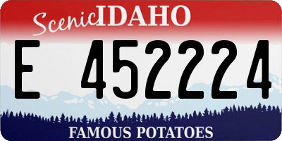 ID license plate E452224