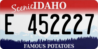 ID license plate E452227
