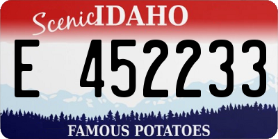 ID license plate E452233