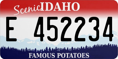 ID license plate E452234
