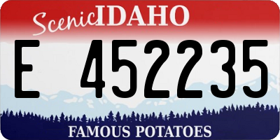ID license plate E452235