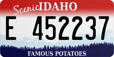 ID license plate E452237