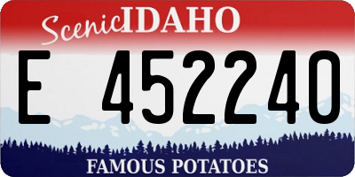 ID license plate E452240