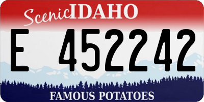 ID license plate E452242