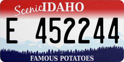 ID license plate E452244