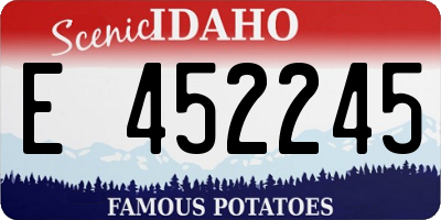 ID license plate E452245