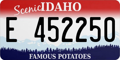 ID license plate E452250