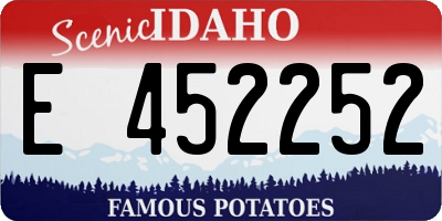 ID license plate E452252