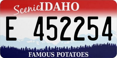 ID license plate E452254