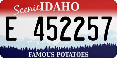 ID license plate E452257
