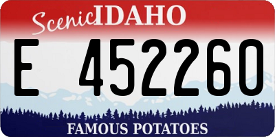 ID license plate E452260