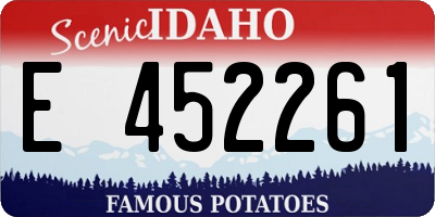 ID license plate E452261